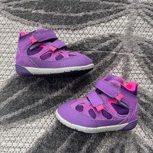 Merrell Toddler Girls Bare Steps Altitude Jr. Strap Boots Purple / Berry Sz 4.5